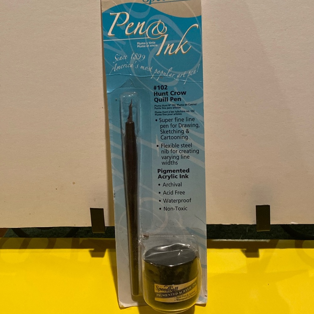 NIP Speedball Pen & Ink #102 Hunt Crow Quill Pen